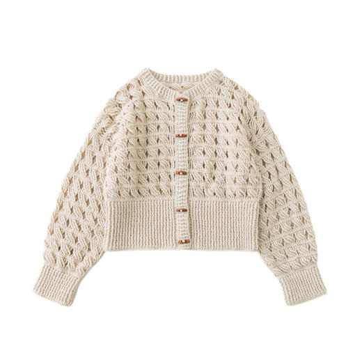 苏苏姐家羽幻镂空开衫手工diy钩针马海毛编织毛线团衣服材料包 商品图4