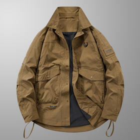 【新款DX】大依优型大码加肥加大码夹克外套时尚休闲翻领肥佬青年上衣男士胖子潮流