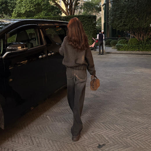 ROMI STUDIO“格雷高知”美丽奴绵羊毛混纺堆领套头毛衫RW24WS71147 商品图3