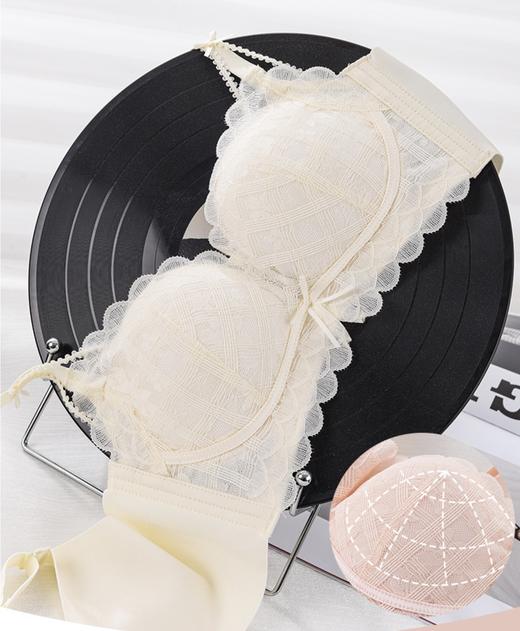 [曼妮芬同款真丝云感棉内衣] 桑蚕丝性感蕾丝无钢圈聚拢文胸 大胸小胸都适合34945「不支持退换」 商品图2