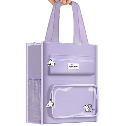 开学必备【课本轻松放~大小刚刚好！】手提背包，轻盈便捷，美术补习班必备，3层6袋，立体胶章拉链头，书籍文具随意存放，轻便耐用，多功能收纳，男女生通用，无味环保，让学子更加自信！ 商品图7