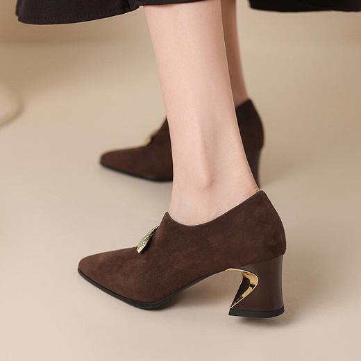 【预售5天】春秋爆款深口磨砂皮粗跟高跟单鞋PLGZ&D168-2 商品图4