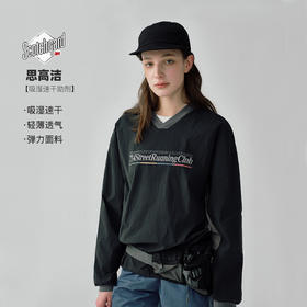 714street春夏新款3M吸湿速干V领长袖T恤男透气排汗机能运动上衣