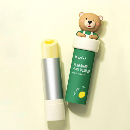 【一般贸易】植物妈妈儿童萌萌小熊润唇膏3.6g 商品图0