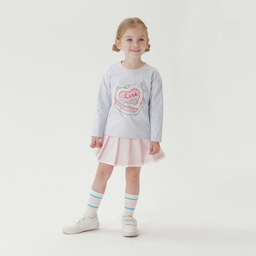 马克珍妮女童萌趣动物长袖T恤 宝宝纯棉上衣2025年春装新款250232 商品图2