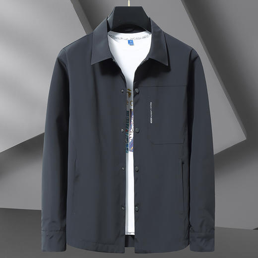 【DWN】大依优型大码翻领夹克工装衬衫时尚休闲外套宽松春装上衣男士加肥加大潮流 商品图2