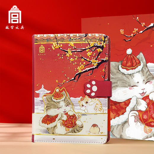 故宫文具宫猫知时节练习本创意手账本日记本复古国潮风笔记本子 商品图4