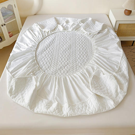 【四季可用】全棉三层夹棉床笠  床垫保护套可机洗水洗 商品图3