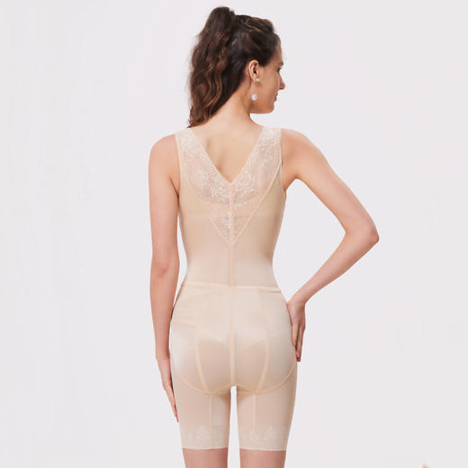 雀说连体塑身衣提臀收腹收大腿薄款塑形内衣女士束身衣后脱式AL8868 商品图1