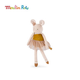 Moulin Roty 金色老鼠玩偶 法式玩偶 适合年龄0岁+ 小小舞蹈学院系列 667029