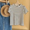 顺丰包邮洛诗琳33743经典百搭正肩显瘦条纹T恤女133 商品缩略图4