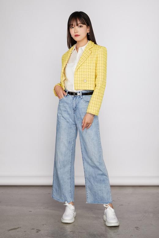 amadella 黄色格纹时尚短外套 11538 商品图1