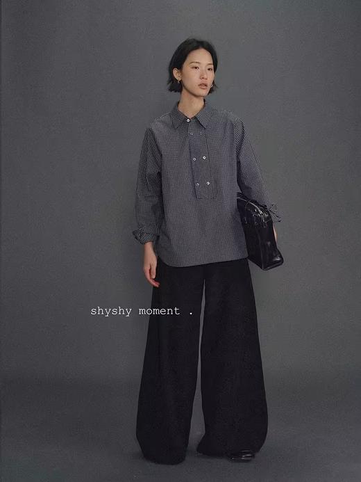 shyshystill/shy202411031/色织双排扣两色格子衬衫 商品图1