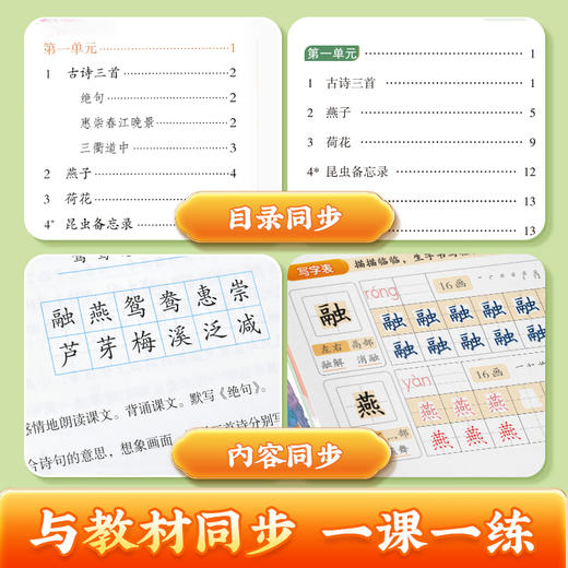 语文同步练字帖.三年级.下册(RJ版)(正楷) 商品图2