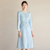 IWY/冰河浅海蓝气质小香风显瘦连衣裙女上镜主持职业裙优雅宴会礼服长裙24Q679 商品缩略图0