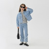 马克珍妮女童复古短款牛仔外套儿童夹克上衣2025年春装新款250127 商品缩略图2