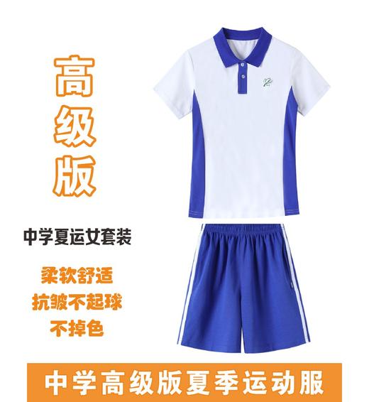 高级版 抑菌透气  抗皱不起球 中学夏装运动服   【深圳市中小学校服供应商】 51深圳校服 商品图5