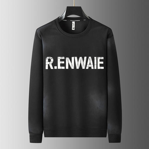 【新款DX】大依优型大码男装加肥加大码男字母印花卫衣休闲圆领长袖卫衣上衣男士胖子300斤 商品图2