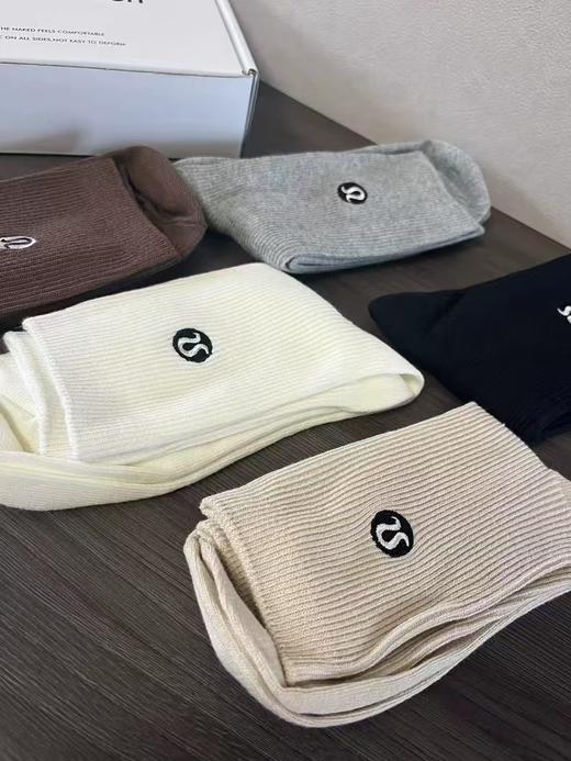 lu家男女同款坑条棉袜 透气健身运动百搭袜 商品图5