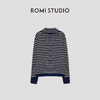 ROMI STUDIO“美式经典”绵羊毛混纺条纹立领毛织开衫 RW24WWG0381 商品缩略图5