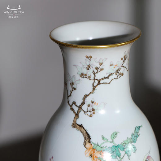 问鼎汝瓷鼎峰系列月白庚子精工泉吟瓶（锦上添花） 商品图1