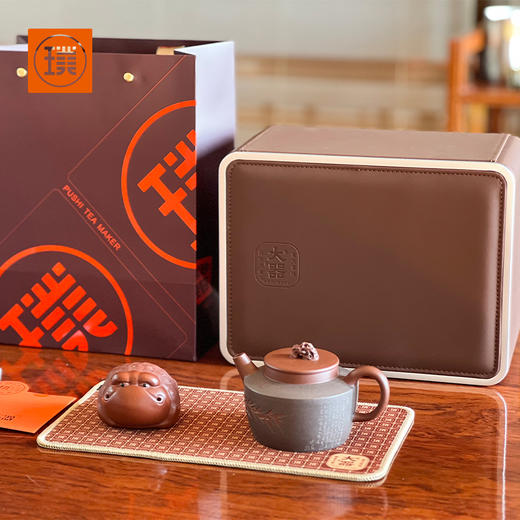 璞实大器石来运转单壶加茶宠马晓君大师作品全手工制作原矿紫砂壶 商品图1