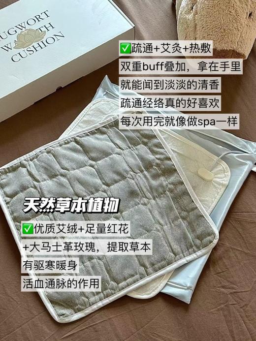 博拉利艾灸坐垫电加热艾草热敷毯艾绒办公室坐灸垫BL-DRZ01 商品图4
