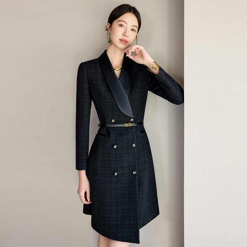 IWY/时尚不规则西装连衣裙女气质显瘦正式场合商务职业工作服24Q661