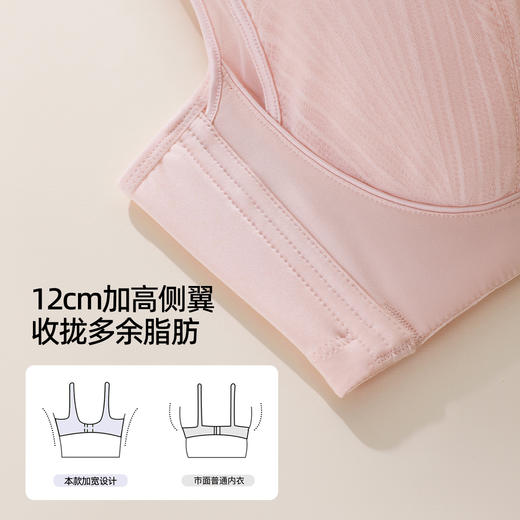 【商场同款】熳洁儿 大胸显小CDE杯全罩杯收副乳抹胸式剪切杯遇见系列25201331 商品图4