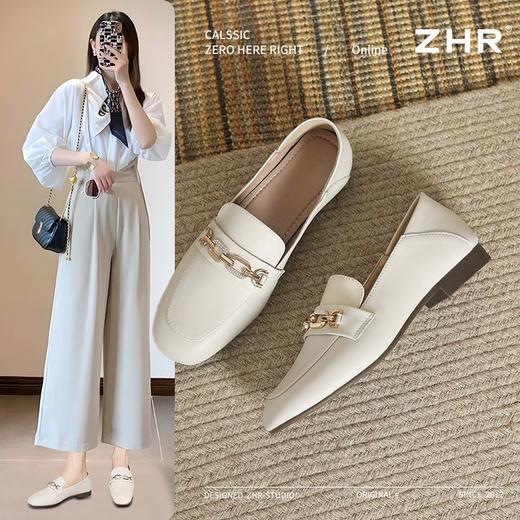 ZHR则则中口单鞋女2025春季新款两穿软底豆豆鞋轻便平底通勤鞋子 商品图0