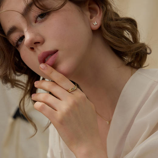 ARSIS银饰｜幸运符号系列 星悦蝴蝶戒指 商品图2