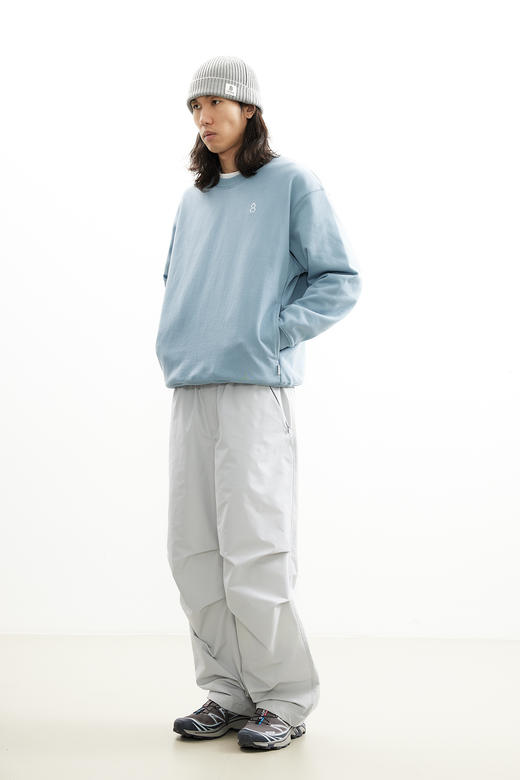 吃茶去chichaqu25经典宽松休闲刺绣全棉圆领卫衣复古城市街头山系 商品图1