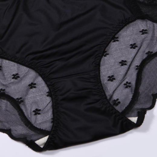 都市丽人基础系列宽版包覆内裤女网布女士内裤中腰平角内裤LK45F9 商品图3