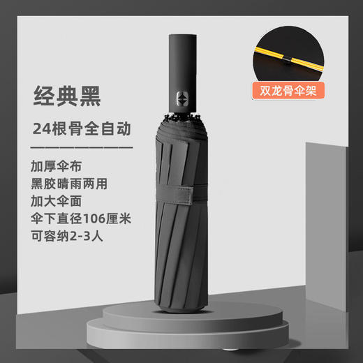 24骨晴雨两用雨伞抗风晴雨伞大号折叠太阳伞防晒伞 商品图5