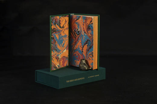 【高端定制款】进口植鞣山羊皮+23.5K金箔烫金《月亮与六便士》纯手工装帧款 商品图3