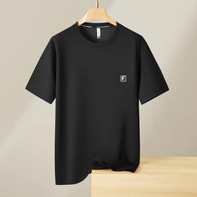 【新款DX】大依优型大码男士圆领短袖T恤高克重T恤加大码百搭款上衣男士