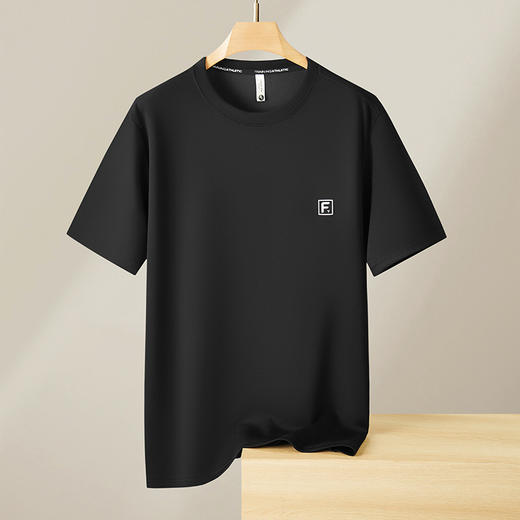 【新款DX】大依优型大码男士圆领短袖T恤高克重T恤加大码百搭款上衣男士 商品图0