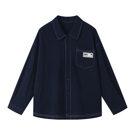 笛莎千与2025春季新款男童时尚学院风长袖衬衫 商品图4