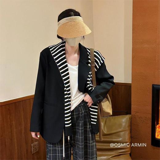 【OSMICARMIN 巴塞街头西装外套】垫肩设计挺阔版型 高级光泽感 怎么穿都好看 这肉显瘦满足日常通勤需求 商品图3