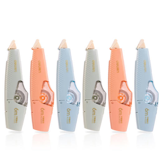 得力(deli)36m笔型修正带替芯 大容量可换替芯 学生开学文具用品涂改带改正带 6只装 100030624013 商品图0