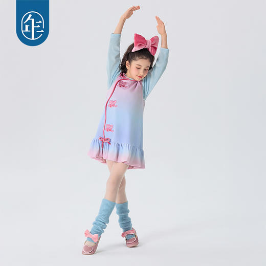 年衣童装2025年春季新款女宝裙子洋气儿童无袖背心裙莫奈日落马甲裙 商品图3