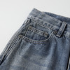 ROMI STUDIO时尚百搭高腰复古直筒休闲蓝色牛仔裤K2486 商品缩略图2