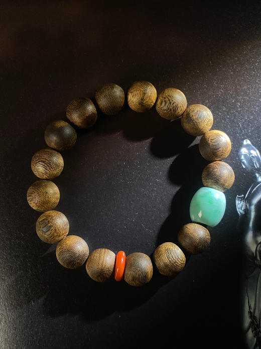 XY0013原创沉香DIY手串翡翠大桶珠款 商品图1