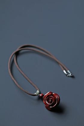 玫瑰花°紫檀吊坠挂件
