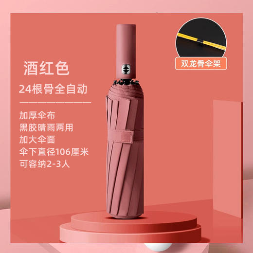 24骨晴雨两用雨伞抗风晴雨伞大号折叠太阳伞防晒伞 商品图10