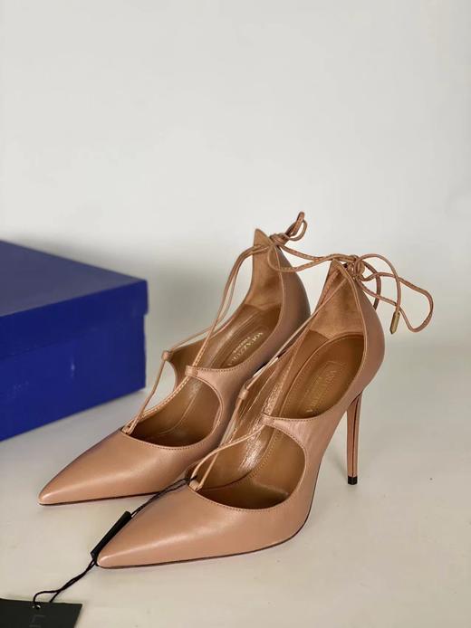 内购 AQUAZZURA Christy系列绑带羊皮高跟鞋 商品图0