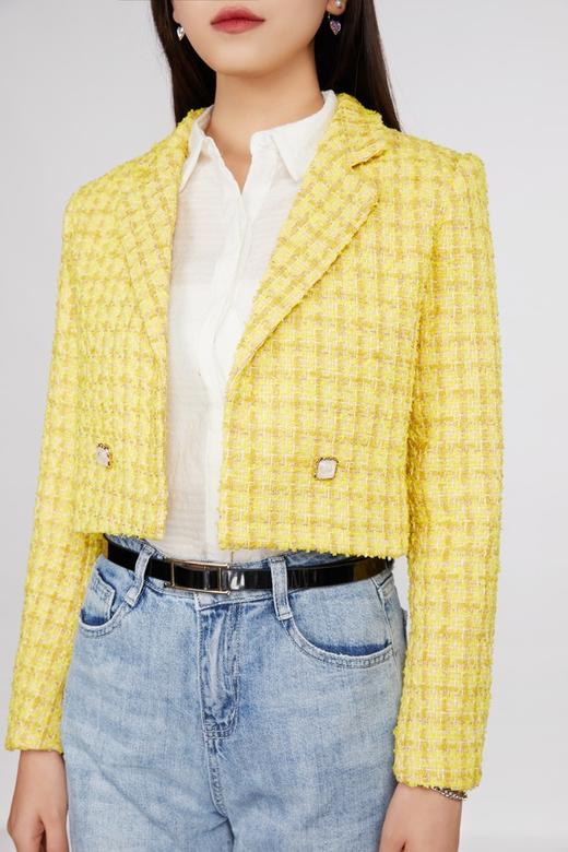 amadella 黄色格纹时尚短外套 11538 商品图3