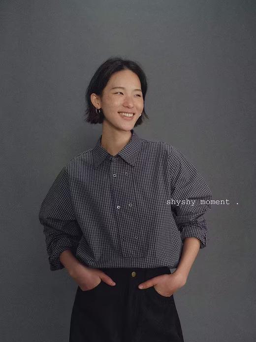 shyshystill/shy202411031/色织双排扣两色格子衬衫 商品图3