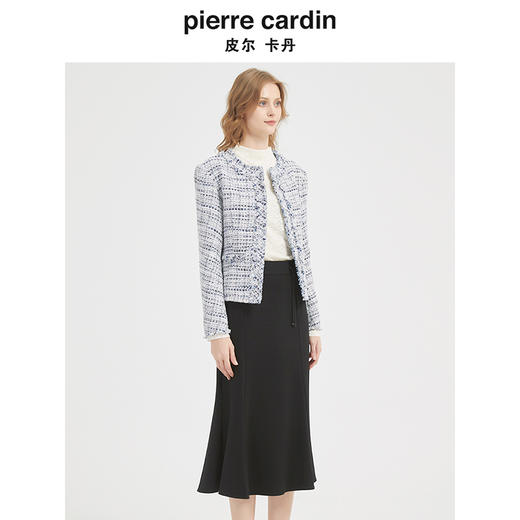 皮尔卡丹女装春季新款简约淑女修身小香风外套C51UL012H0 商品图1