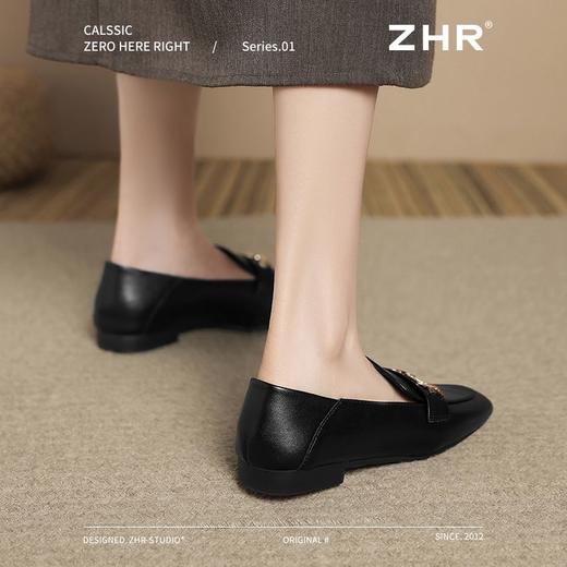 ZHR则则中口单鞋女2025春季新款两穿软底豆豆鞋轻便平底通勤鞋子 商品图6